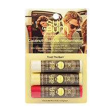 Load image into Gallery viewer, Sun Bum SPF 30 Sunscreen Lip Balm | Vegan and Cruelty Free Broad Spectrum UVA/UVB Lip Care with Aloe and Vitamin E for Moisturized Lips | Variety Pack |.15 oz