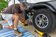 Load image into Gallery viewer, Camco 44423 RV Curved Leveler with Chock - Easy Drive-on Leveler Adds Up to 4" in Height