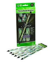 Load image into Gallery viewer, Ticonderoga Noir Pencils, Wood-Cased #2 HB Soft, Pre-Sharpened with Eraser, Holographic Barrel, 6 x 12-Packs, 72 Pencils Total (13970)