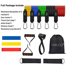 Load image into Gallery viewer, Resistance Bands with Handles - 14 Pack Exercise Bands Set Workout Bands Adjustable Durable Fitness Bands with Door Anchor,Legs Ankle Straps for Resistance Training, Physical Therapy,Home Workouts