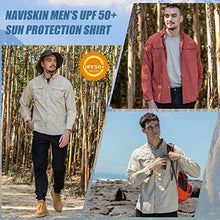Load image into Gallery viewer, NAVISKIN Men's UPF 50+ Sun Protection Outdoor Long Sleeve Shirt Lightweight Quick-Dry Cooling Fishing Shirts Bluebell Size M