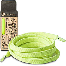 Load image into Gallery viewer, The Original Stretchlace | Elastic Shoe Laces | Flat Stretch Shoelaces | Neon Green, 39 in (99 cm)