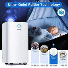 Load image into Gallery viewer, SEAVON 30 Pint 2,000 Sq. Ft Dehumidifiers for Home and Basements, Whole House Dehumidifier with Auto Shut-off, with Drain Hose for Auto Drainage and Water Tank for Manual Drainage, Intelligent Humidity Control, Ideal for Large Room