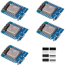 Load image into Gallery viewer, ACEIRMC ESP8266 ESP-12 ESP-12F NodeMcu Mini D1 Module WeMos Lua 4M Bytes WLAN WiFi Internet Development Board Base on ESP8266 ESP-12F for Arduino,Compatible with WeMos D1 Mini (5pcs)