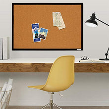 Load image into Gallery viewer, Quartet Cork Board Bulletin Board, 2' x 3' Framed Corkboard, Black Frame, Decorative Hanging Pin Board, Perfect for Home Office Decor, Home School Message Board or Vision Board (MWDB2436-BK)