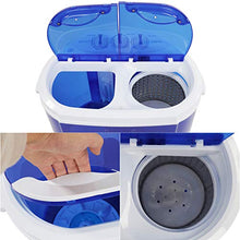 Load image into Gallery viewer, ROVSUN 10 LBS Portable Washing Machine with Twin Tub Electric Compact Mini Washer, Energy/Save Space, Laundry Spin Cycle w/Hose, Perfect for Home RV Camping Dorms College Room