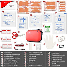 Load image into Gallery viewer, I GO 85 Pieces Hard Shell Mini Compact First Aid Kit, Small Personal Emergency Survival Kit for Travel Hiking Camping Backpacking Hunting Marine Car