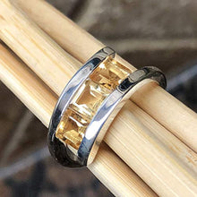 Load image into Gallery viewer, Natural 2ct Golden Citrine 925 Solid Sterling Silver Ring Size 6, 6.75, 7, 7.75, 8, 10