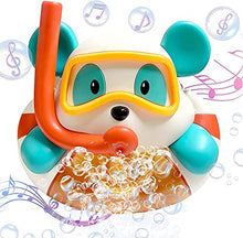 Load image into Gallery viewer, BOSOZOKU Baby Bath Toy, Automatic Bubble Blower Bubble Bath Maker for Bathtub Toys Play 12 Songs for Toddlers Baby Boys and Girls Infants Little Bear Bathtub Play, Great Gifts for Toddlers and Kids