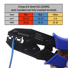 Load image into Gallery viewer, Wire Terminals Crimper Kit, Knoweasy Wire Crimping Tool of AWG22-10 and Electrical Connectors Kit with 700PCS Wire Terminals Connectors