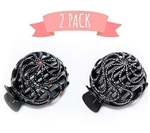 Load image into Gallery viewer, Bun Cover Hair Holder, Hand Crafted Hair Clip. this Attractive Hair Accessory can be used as a Bun Maker or a Hair Grip. Hair Styling for Women for Thick and Thin Hair. 2 Pcs Uniquely Hand Painted.