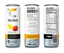 Load image into Gallery viewer, CELSIUS Essential Energy Drink 12 Fl Oz, Sparkling Strawberry Lemonade (Pack of 12)
