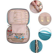 Load image into Gallery viewer, BAGSMART Jewelry Organizer Bag Travel Jewelry Storage Cases for Necklace, Earrings, Rings, Bracelet, Lake Blue