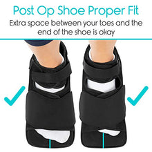 Load image into Gallery viewer, Vive Post Op Shoe - Lightweight Medical Walking Boot with Adjustable Strap - Post Injury Surgical Foot Cast - Durable Square Toe Orthopedic Support Brace for Broken Bone - Men, Women Fracture Recovery