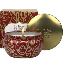 Load image into Gallery viewer, LA JOLIE MUSE Cinnamon Pumpkin Scented Candle, 100% Natural Soy Candle for Home, Vanilla Tobacco Bergamot, 45 Hours Long Burning Halloween Candle, Tin, 6.5Oz Halloween Candle