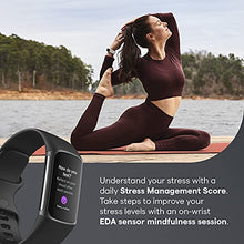 Load image into Gallery viewer, Fitbit Charge 5 Advanced Fitness & Health Tracker with Built-in GPS, Stress Management Tools, Sleep Tracking, 24/7 Heart Rate and More, Black/Graphite, One Size (S &L Bands Included)