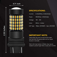 Load image into Gallery viewer, Phinlion Super Bright White Amber Dual Color Switchback 3157 3155 3057 3457 4157 LED Bulbs with Projector for Car Parking Turn Signal Lights