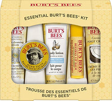 Load image into Gallery viewer, Burt's Bees Gift Set, 5 Essential Products, Deep Cleansing Cream, Hand Salve, Body Lotion, Foot Cream & Lip Balm, Travel Size