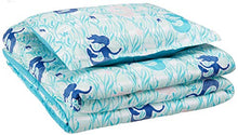 Load image into Gallery viewer, Amazon Basics Easy-Wash Microfiber Kid's Comforter and Pillow Sham Set - Full or Queen, Purple Unicorns