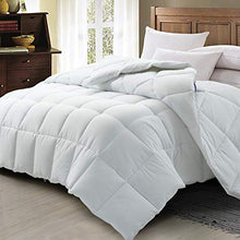 Load image into Gallery viewer, MAEVIS Soft King Size Comforter All Season Lightweight Quilted Down Alternative Fluffy White Comforter Skin Friendly Breathable Cooling Hypoallergenic Microfiber Filling