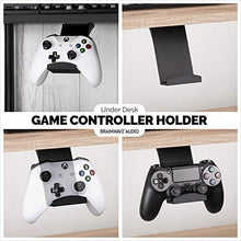 Load image into Gallery viewer, Gamepad Under The Desk Mount Holder Hanger for Xbox One, Switch, PS4, PC, Steam, Steelseries & Most Game Controllers, No Screws, VHB Tape, by Brainwavz (Black, Improved Adheasion Nov2019)
