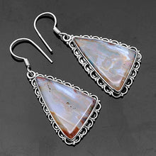Load image into Gallery viewer, Silver Palace 925 Sterling Silver Natural Bloodstone Drop Dangle Earrings for Womens