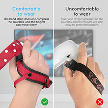 Load image into Gallery viewer, Touch Controller Grip Leather Cover for Oculus Quest 2, EWalos Double Protection Anti-Throw Silicone Handle Cover with PU Leather Knuckle Strap, DSLR Hand Strap Style Design(Red, 1 Pair)
