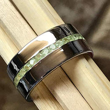 Load image into Gallery viewer, Genuine 2ct Green Peridot 925 Solid Sterling Silver Men's Ring Size 7, 8