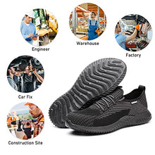 Load image into Gallery viewer, Furuian Steel Toe Shoes for Men,Lightweight Safety Sneaker Indestructible Puncture Resistant Work Shoes for Construction Working