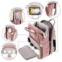 Load image into Gallery viewer, Baby Diaper Backpack, Insulated Bottle Warmer Newborn Registry for Baby Shower Gifts, Christmas Bags for Girls Boys, Multifunction Travel Stuff Maternity New Mom Gifts for Women (Pink Box)