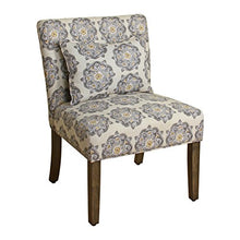 Load image into Gallery viewer, HomePop Parker Accent Chair with Pillow, Gray Medallion