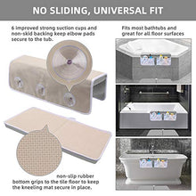 Load image into Gallery viewer, Bath Kneeler and Elbow Rest Set Baby Bath Kneeling Pad, Thick Non-Slip Bathing Kneeling Mat Cushion Quick Drying Bathtub Knee Mat with Arm Support and Pockets for Bathroom Bathing Comfort, Gray