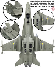 Load image into Gallery viewer, Click N’ Play Military Air Force F/A 18 Super Hornet Fighter Jet, 16 Piece Play Set with Accessories - Army Action Figures, Missiles, and More, Toy Jets for Boys 6+
