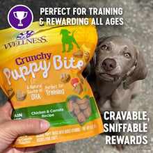 Load image into Gallery viewer, Wellness Puppy Bites Natural Grain Free Crunchy Puppy Treats, Chicken & Carrots Recipe, 6-Ounce Bag