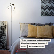 Load image into Gallery viewer, Brightech Halo Split - Modern LED Torchiere Floor Lamp, For Offices - Bright Standing Pole Light - Tall, Dimmable Uplight for Reading In Your Bedroom or Living Room - Platinum Silver