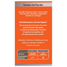 Load image into Gallery viewer, Qunol Turmeric Curcumin Instant Drink Mix, On-The-Go Packets, Orange Flavor, Ultra High Absorption, 500mg Turmeric + 50mg Ginger, Anti-Inflammatory & Joint Support, Dietary Supplement, 15 Servings