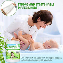 Load image into Gallery viewer, Shop Channels Bamboo Disposable Cloth Diaper Liners(4 Rolls) Fragrance Free & Chlorine Free, Compostable, Dye Free Flushable Biodegradable Gentle and Soft 100 Sheets Each Roll(Pack of 4)