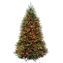 Load image into Gallery viewer, National Tree Company Pre-Lit Artificial Full Christmas Tree, Green, Dunhill Fir, Dual Color LED Lights, Includes Stand, 7.5 Feet