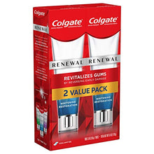 Load image into Gallery viewer, Colgate Renewal Gum Toothpaste for Gum Health, Teeth Whitening Restoration, Cool Mint Gel - 3 ounce (2 Pack)