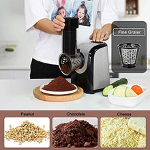 Load image into Gallery viewer, Salad Shooter Electric Spiralizer Vegetable Slicer Shredder Vegetable Cutter Cheese Grater for Home Kitchen Use with 4 Stainless Steel Rotary Blades(US Stock)