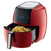 Load image into Gallery viewer, GoWISE USA 5.8-Quart Programmable 8-in-1 Air Fryer XL + Recipe Book (Chili Red)