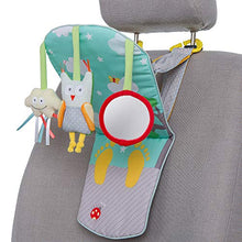 Load image into Gallery viewer, Taf Toys Play & Kick Car Seat Toy | Baby’s Activity & Entertaining Center, for Easier Drive and Easier Parenting, Soft Colors to Keep Baby Calm, Lights & Musical, Baby Safe Mirror, Detachable