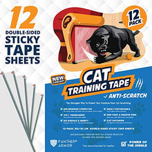 Load image into Gallery viewer, Panther Armor Cat Scratch Deterrent Tape – 12-Pack Double Sided Anti Scratching Sticky Tape – 5-Pack XL 16”L 12”W + 5-Pack Large 17”L 10”W + 2-Pack M 17”L 6”W Furniture Protectors – Training Tape