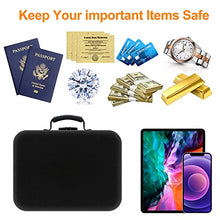 Load image into Gallery viewer, Fireproof Document Bag, Water-Resistant File Bag with Lock for Important Documents Organizer, Portable Storage Safe Bag for Travel Home Office and Files Certificates, Gift for Women and Men (Black)