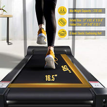 Load image into Gallery viewer, OMA Home Treadmills, Max 2.25 HP Folding Incline Treadmills for Running and Walking Exercise with LED Display of Tracking Heart Rate, Calories - Black