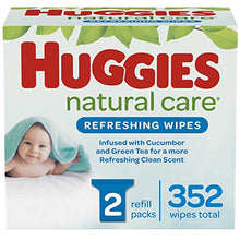 Load image into Gallery viewer, HUGGIES Refreshing Clean Baby Wipes, 2 Packs, 352 Total Wipes