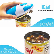 Load image into Gallery viewer, Kitchen Mama Electric Can Opener : Open Your Cans with A Simple Push of Button - No Sharp Edge, Food-Safe and Battery Operated Handheld Can Opener (Sky Blue)