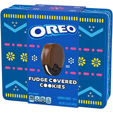 Load image into Gallery viewer, OREO Fudge Covered Chocolate Sandwich Cookies, Easter Cookies Gift Tin, 15.8 oz