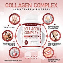 Load image into Gallery viewer, Premium Multi Collagen Peptides Capsules (Types I, II, III, V, X) - Anti-Aging, Hair, Skin and Nails, Digestive & Joint Health Supplement, Hydrolyzed Collagen Pills, Women & Men (90 Collagen Capsules)