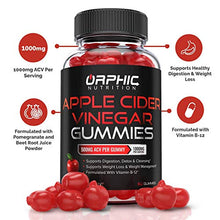 Load image into Gallery viewer, Apple Cider Vinegar Gummies - 1000mg - Formulated for Weight Loss, Energy Boost & Gut Health - Supports Digestion, Detox & Cleansing - Natural ACV Gummies W/ VIT B12, Beetroot & Pomegranate